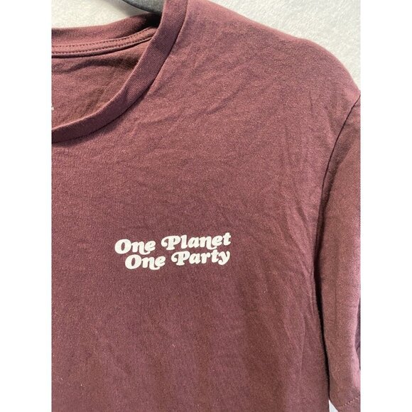 Levi’s GRAPHIC CREWNECK TEE SHIRT Burgundy One Planet One Party Large - Picture 5 of 14